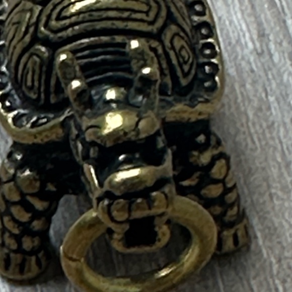 Solid Brass Handmade Turtle DIY Necklace Car Pendant Knife Beads Brass Lucky Tur - Picture 11 of 15